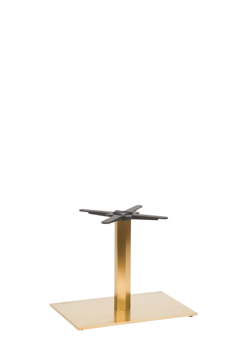 Lucia Single Pedestal Table Base - Vintage Brass / Coffee Height