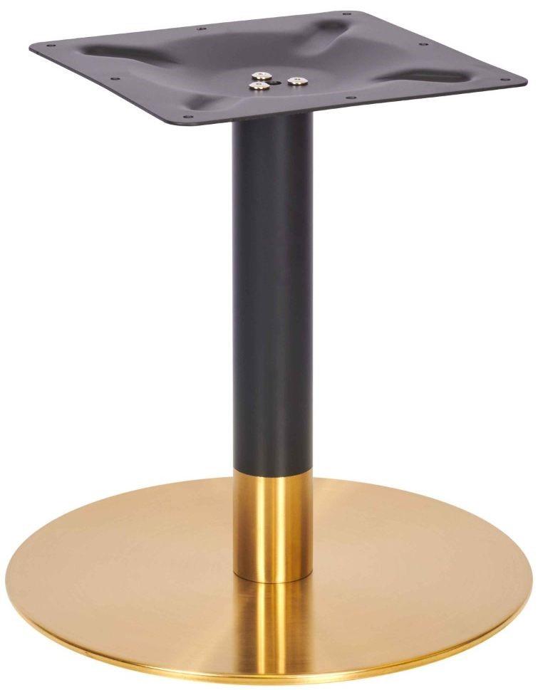Lucia Small Round Table Base - Vintage Brass / Black / Coffee Height