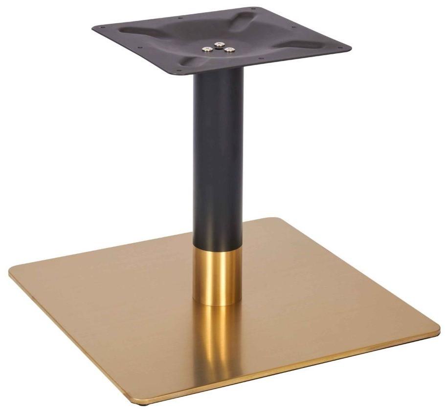 Lucia Small Square Table Base - Vintage Brass / Coffee Height
