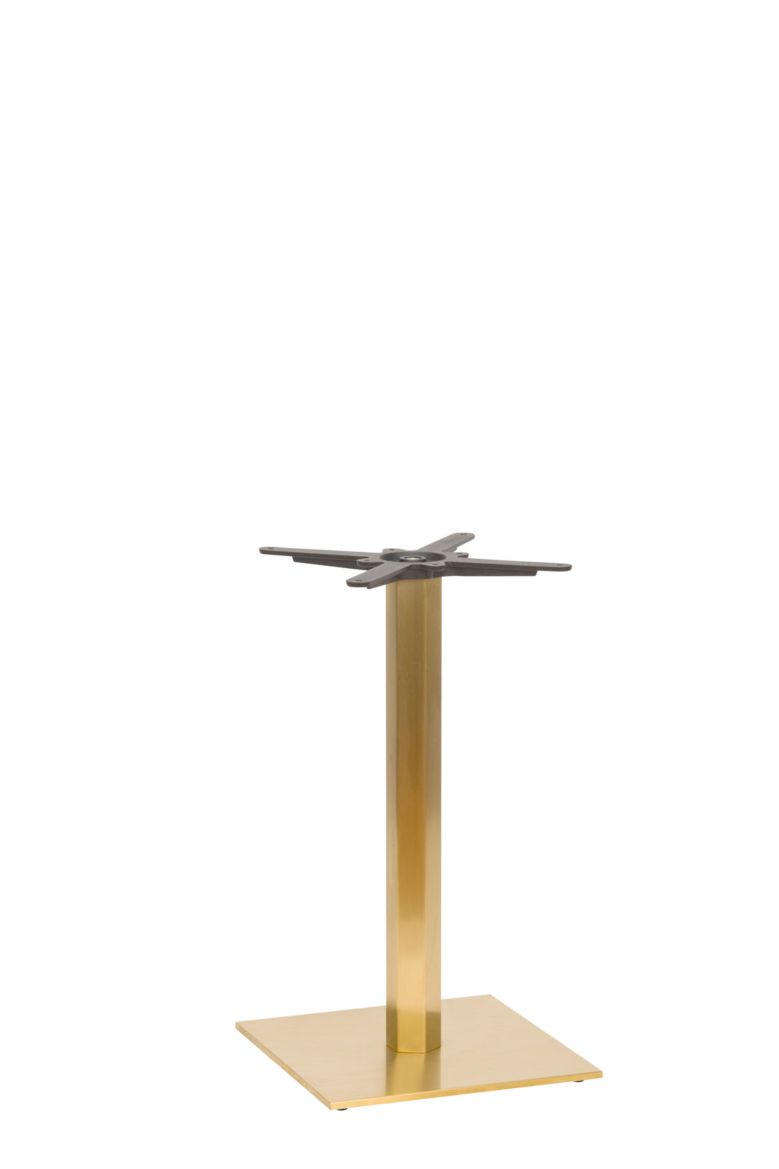 Lucia Small Square Table Base - Vintage Brass / Dining Height