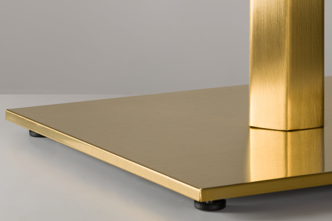 Lucia Square Table Base - Vintage Brass - detail