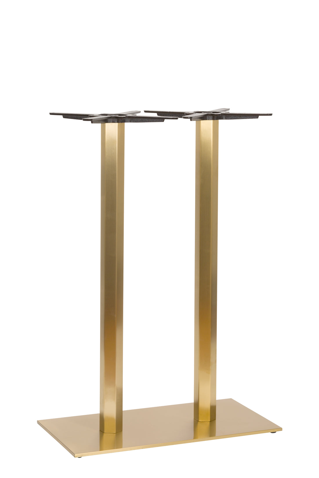 Lucia Twin Pedestal Table Base - Vintage Brass / Poseur Height