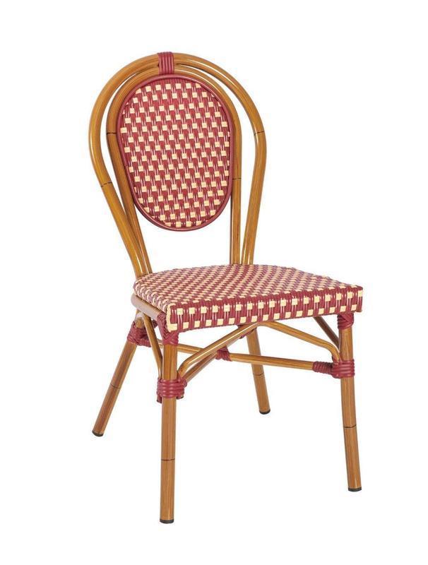 Mabel Side Chair - Red & Cream
