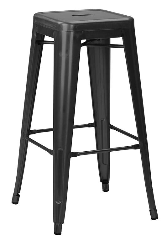 Poppy High Stool - Matt Black