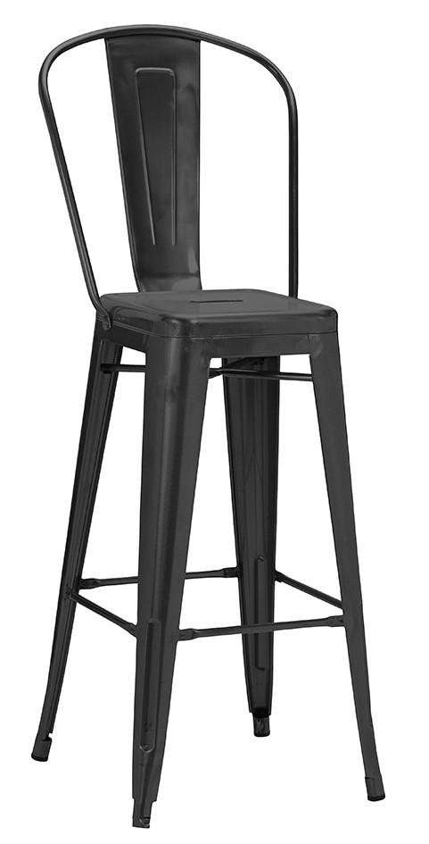 Poppy Highchair with Back - Matt Black