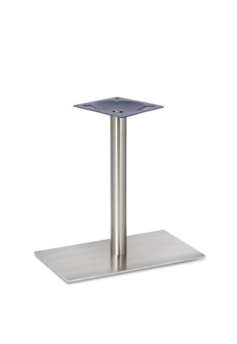Profile Rectangle Single Pedestal Rt Ss Table Base - Profile - Rectangle Dining SS (Round Tube) - view 1