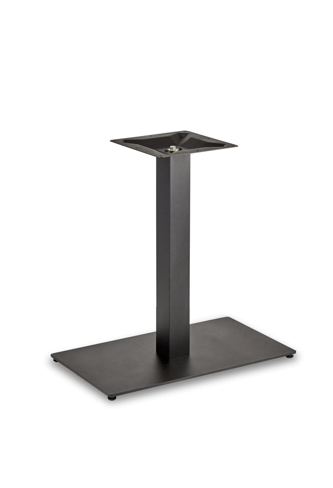 Profile Rectangle Single Pedestal St Table Base - Profile - Rectangle Dining (Square Tube) (Black) - view 1