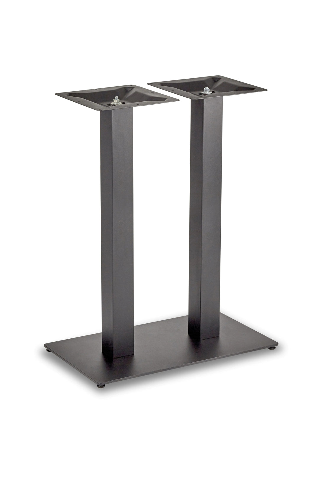 Profile Rectangle Twin Pedestal St Table Base - Profile - Rectangle Twin Pedestal Mid Height (Square Tube) (Black) - view 1