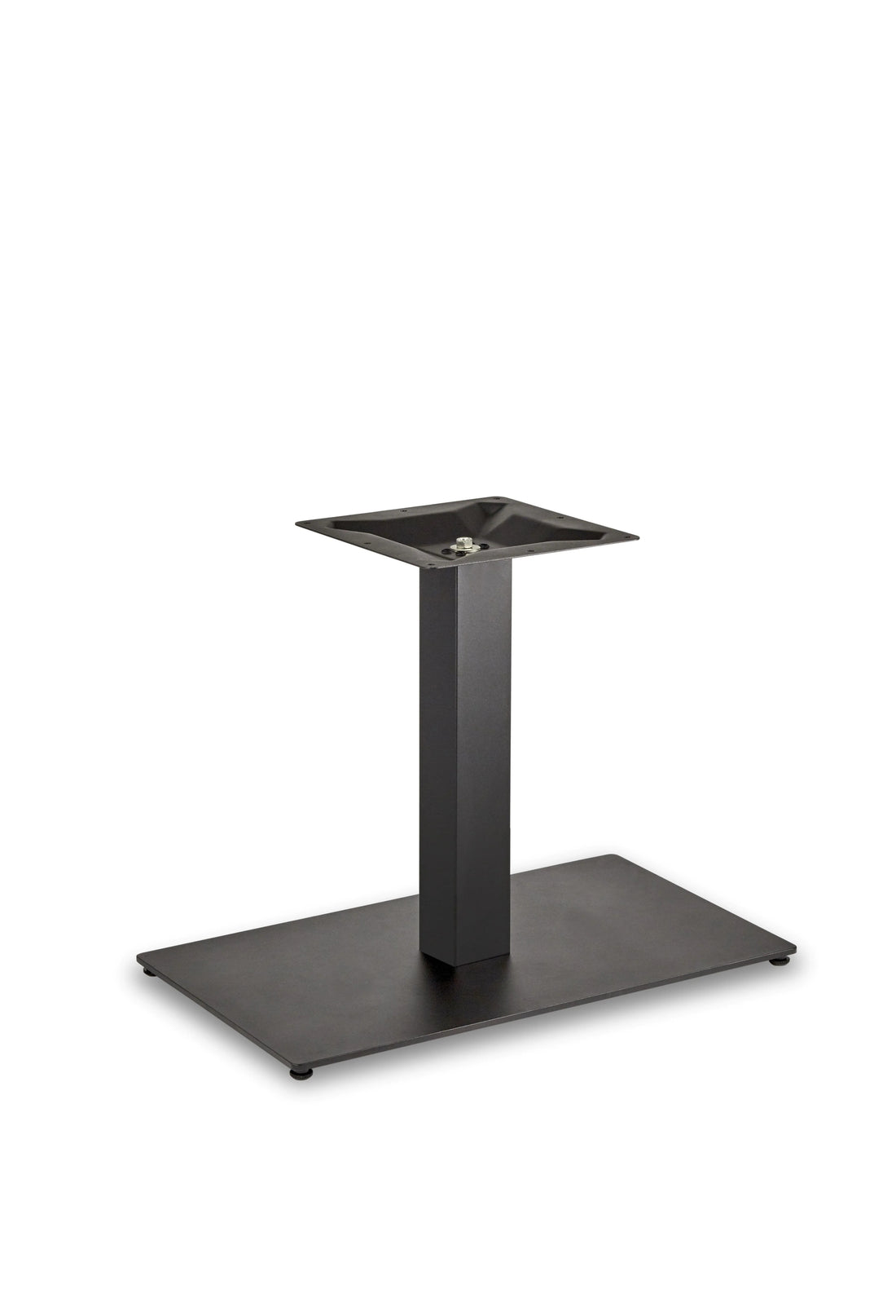 Profile Rectangle Single Pedestal St Table Base - Profile - Rectangle Lounge (Square Tube) (Black) - view 1
