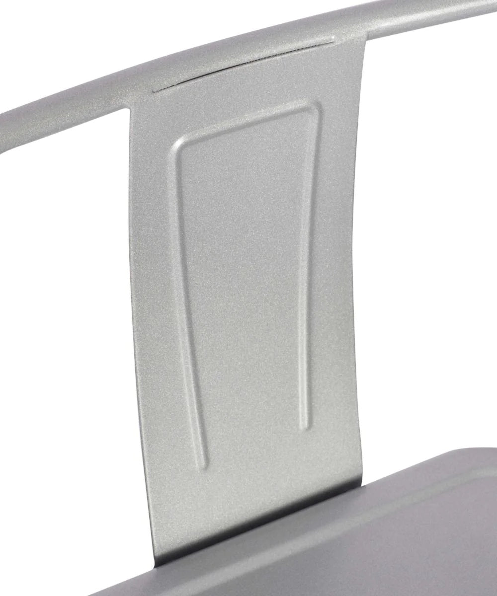 Paris High Stool With Back Grey - Paris High Stool With Back (Grey RAL 7001) - view 10