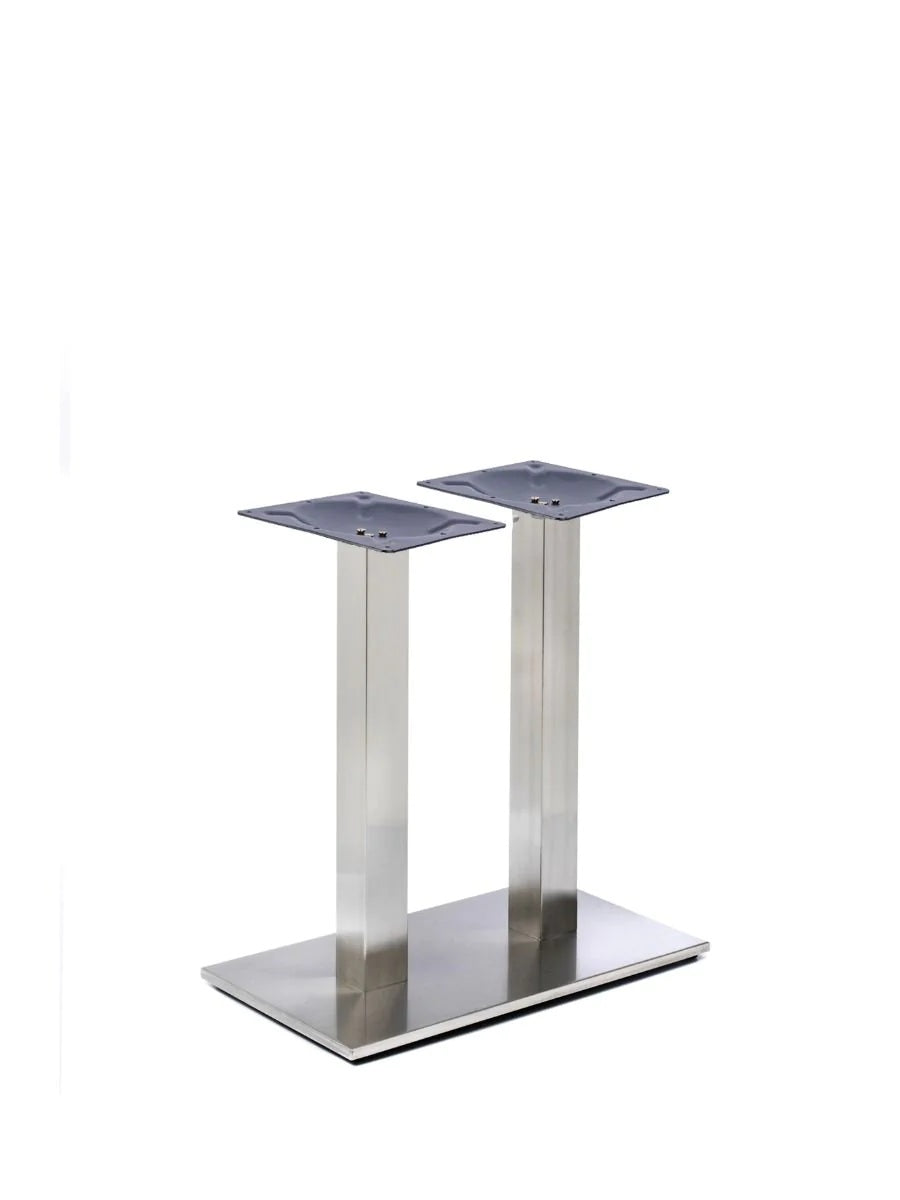 Profile Rectangle Twin Pedestal St Ss Table Base - Profile - Twin Pedestal Lounge SS (Square Tube) - view 1