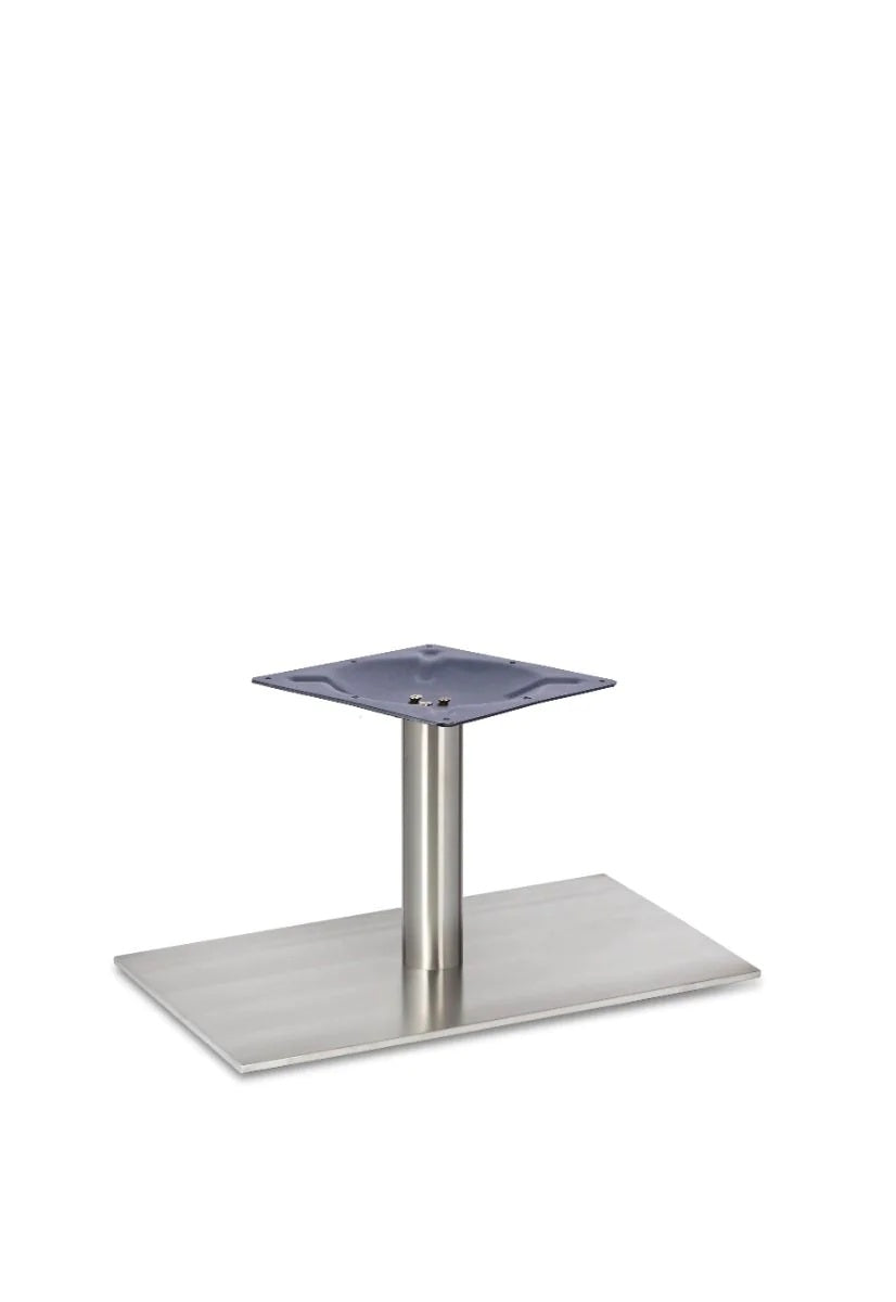 Profile Rectangle Single Pedestal Rt Ss Table Base - Profile - Rectangle Coffee SS (Round Tube) - view 1