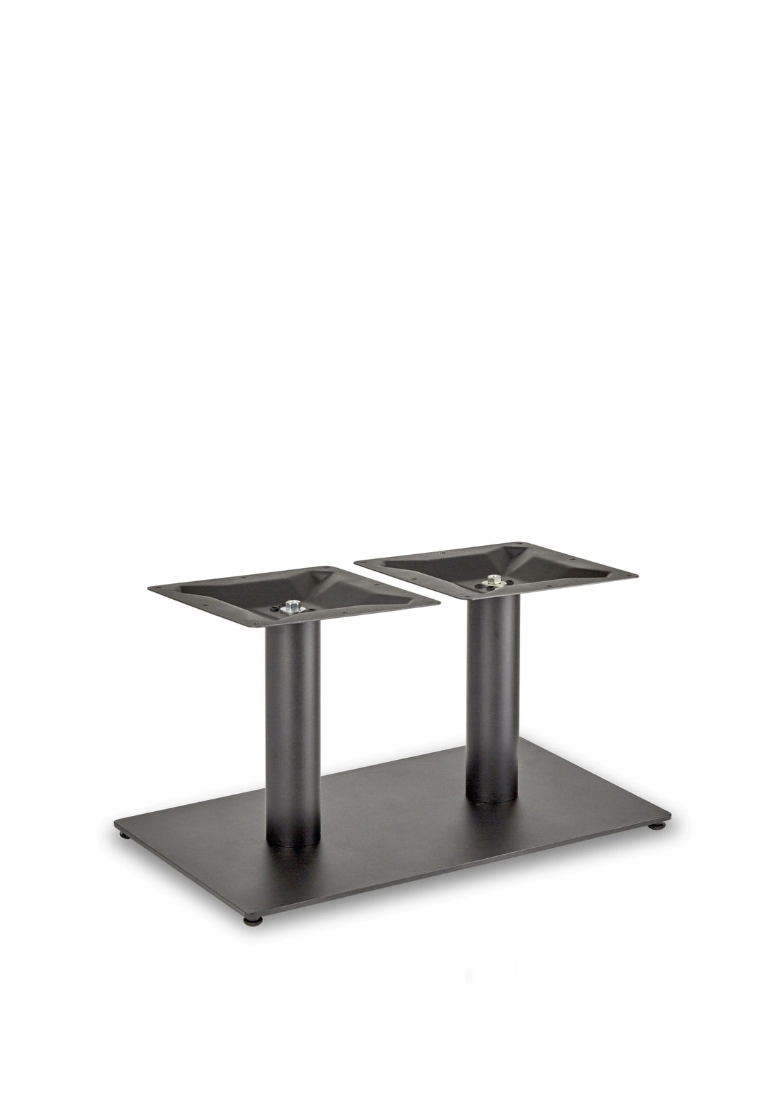 Profile Rectangle Twin Pedestal Rt Table Base - Profile - Rectangle Twin Pedestal Coffee (Round Tube) (Black) - view 1
