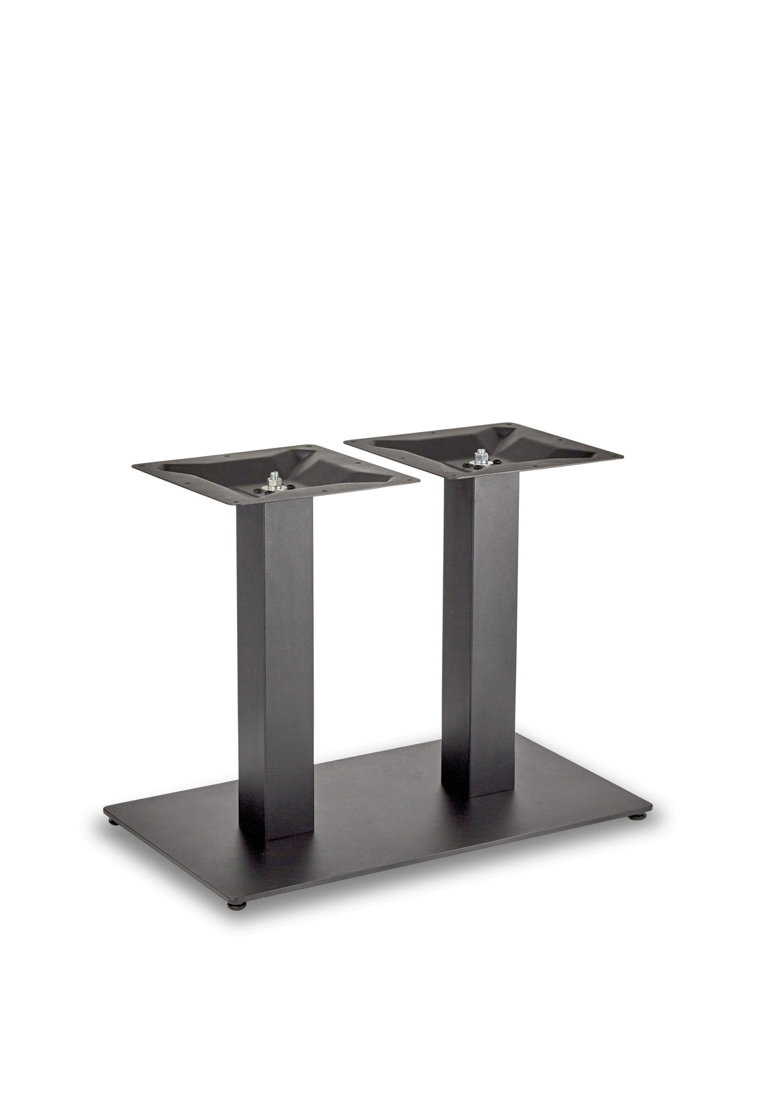 Profile Rectangle Twin Pedestal St Table Base - Profile - Rectangle Twin Pedestal Lounge (Square Tube) (Black) - view 1
