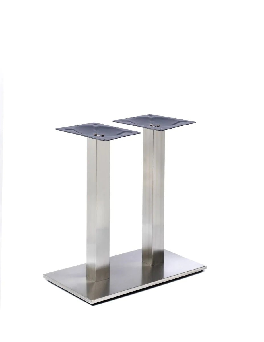 Profile Rectangle Twin Pedestal St Ss Table Base - Profile - Twin Pedestal Dining SS (Square Tube) - view 1
