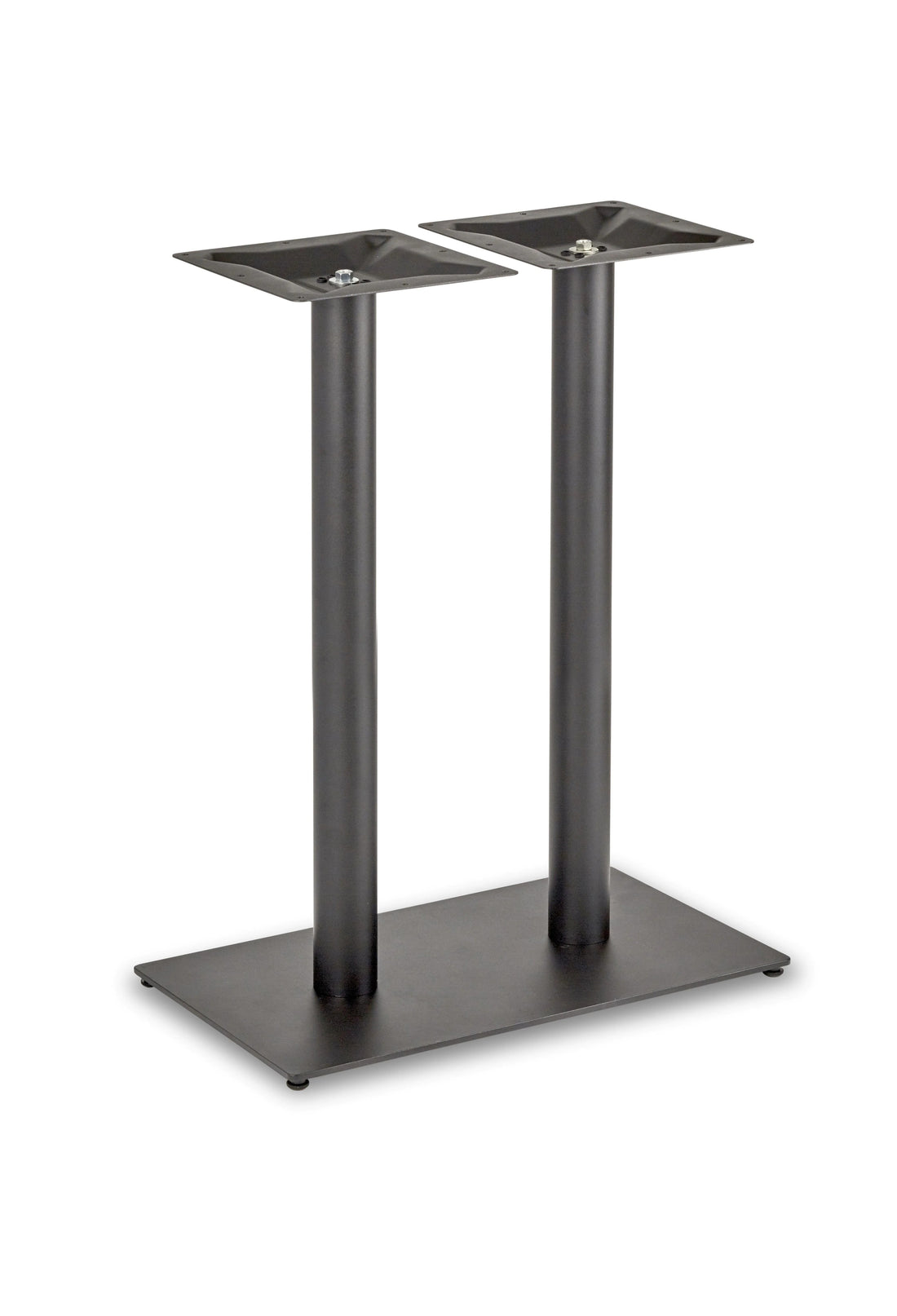 Profile Rectangle Twin Pedestal Rt Table Base - Profile - Rectangle Twin Pedestal Mid Height (Round Tube) (Black) - view 1