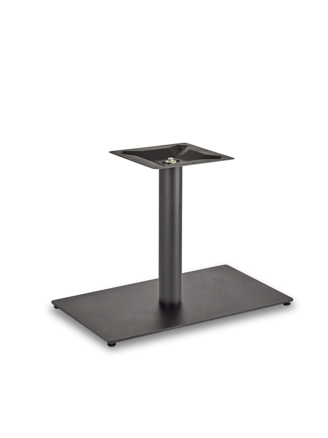 Profile Rectangle Single Pedestal Rt Table Base - Profile - Rectangle Lounge (Round Tube) (Black) - view 1