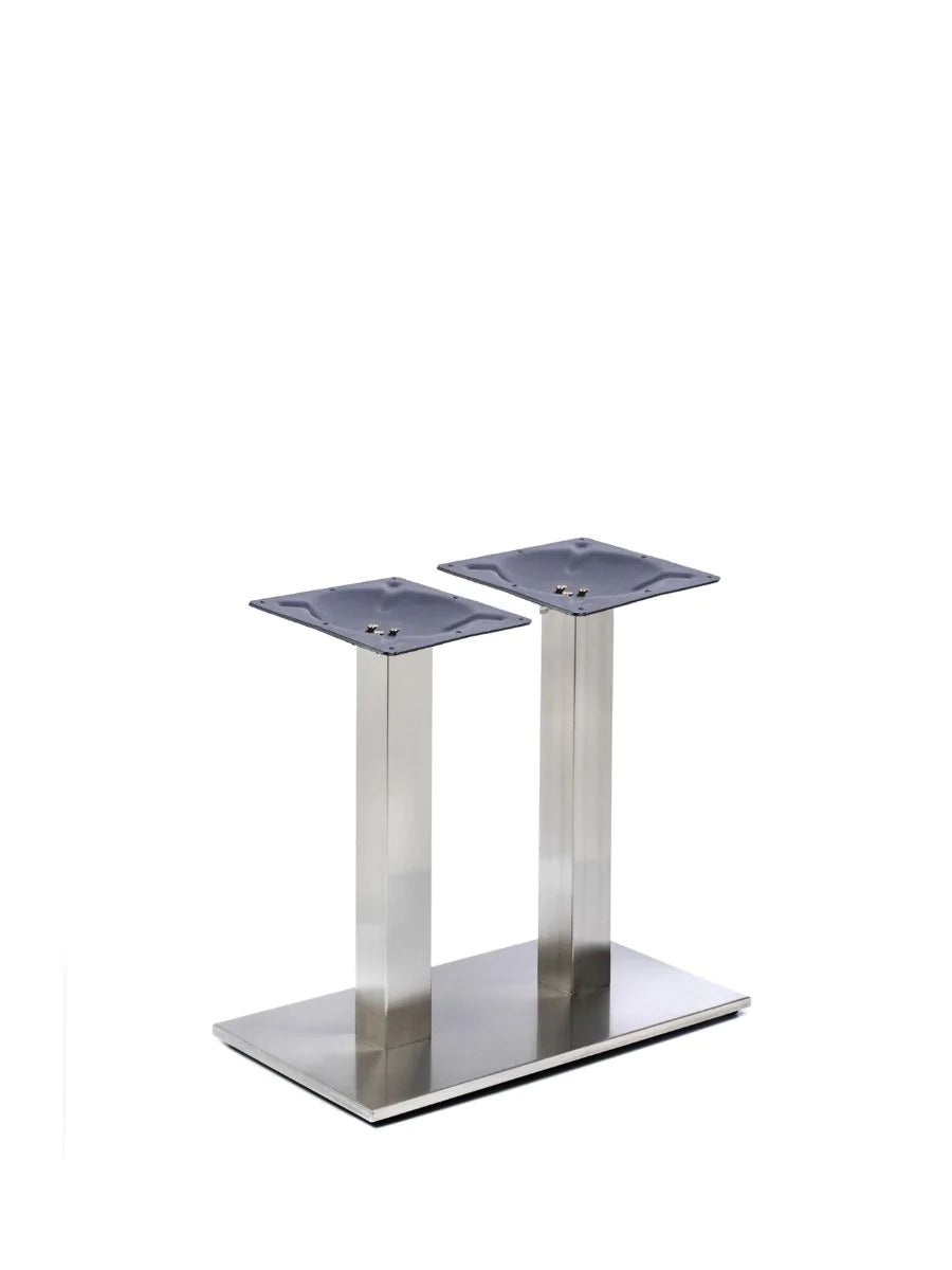 Profile Rectangle Twin Pedestal St Ss Table Base - Profile - Twin Pedestal Coffee SS (Square Tube) - view 1