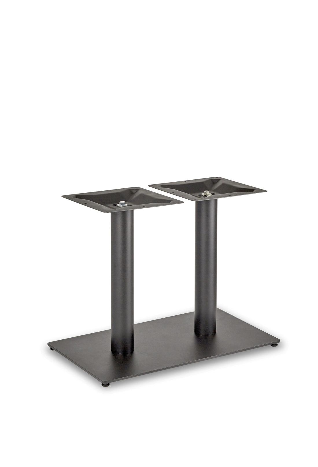 Profile Rectangle Twin Pedestal Rt Table Base - Profile - Rectangle Twin Pedestal Lounge (Round Tube) (Black) - view 1