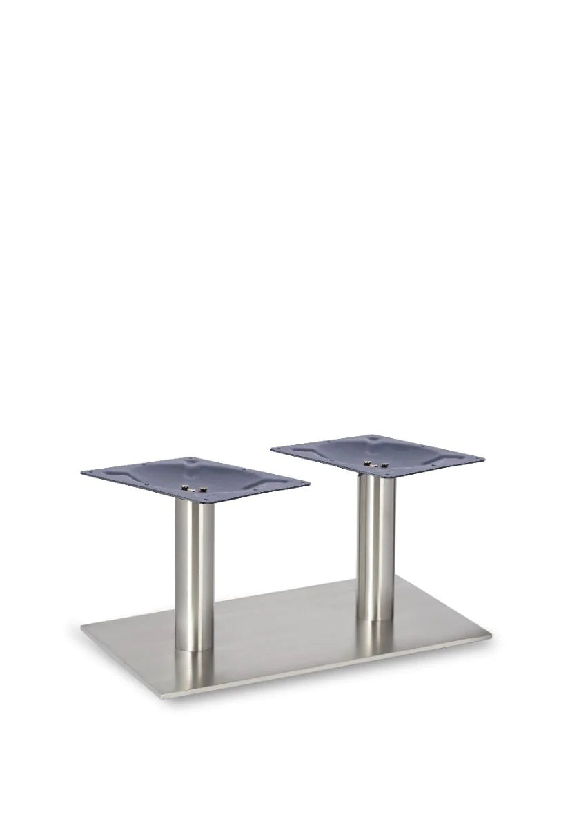 Profile Rectangle Twin Pedestal Rt Ss Table Base - Profile - Twin Pedestal Coffee SS (Round Tube) - view 1