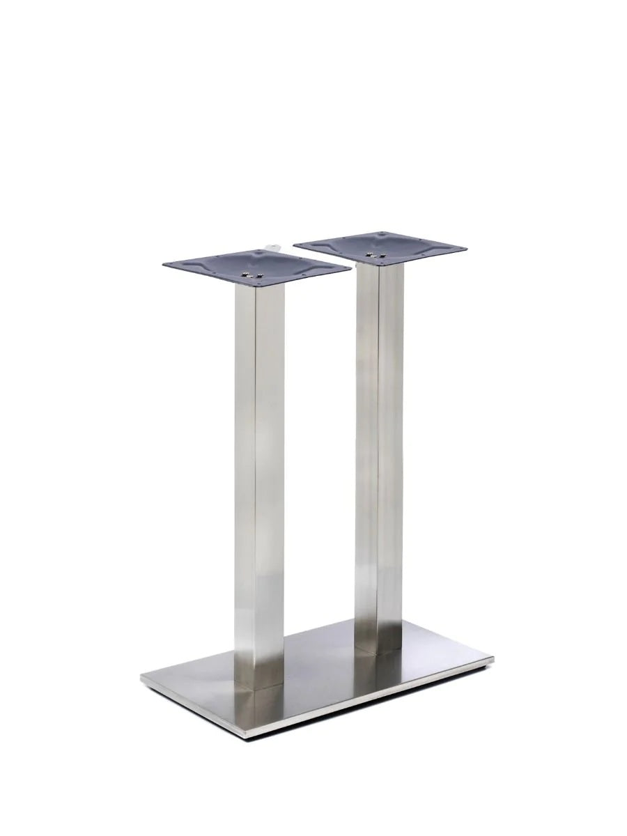 Profile Rectangle Twin Pedestal St Ss Table Base - Profile - Twin Pedestal Mid Height SS (Square Tube) - view 1