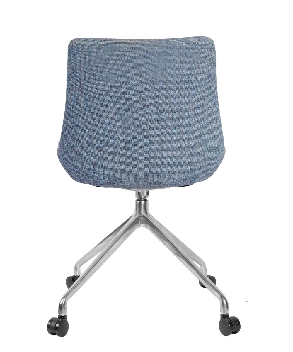 Brooklyn Manhattan Castor - Brooklyn Side Chair - Manhattan Base with Castors (Alu) - view 4