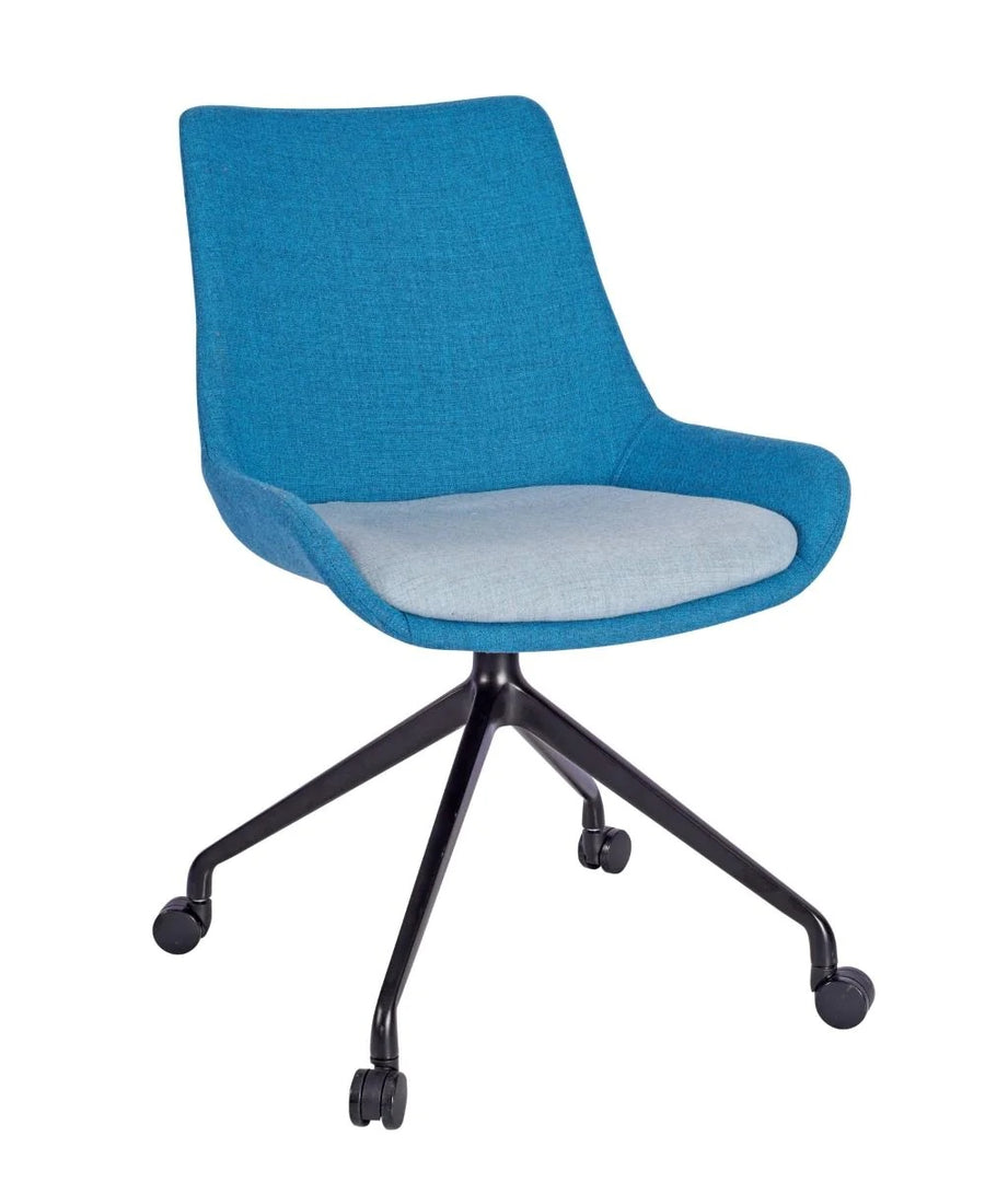 Brooklyn Manhattan Castor - Brooklyn Side Chair - Manhattan Base with Castors (Blk) - view 1
