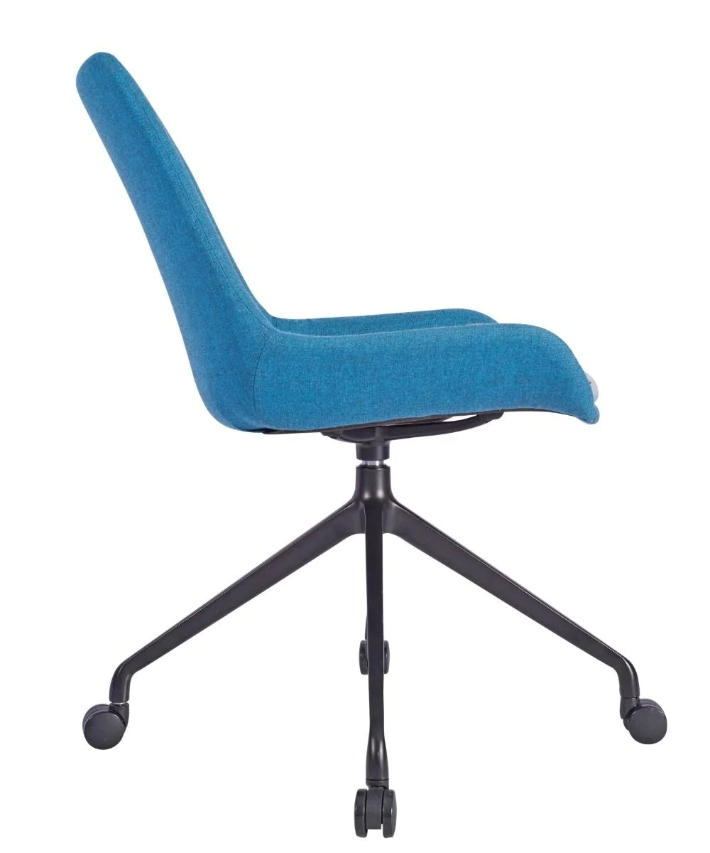 Brooklyn Manhattan Castor - Brooklyn Side Chair - Manhattan Base with Castors (Blk) - view 2