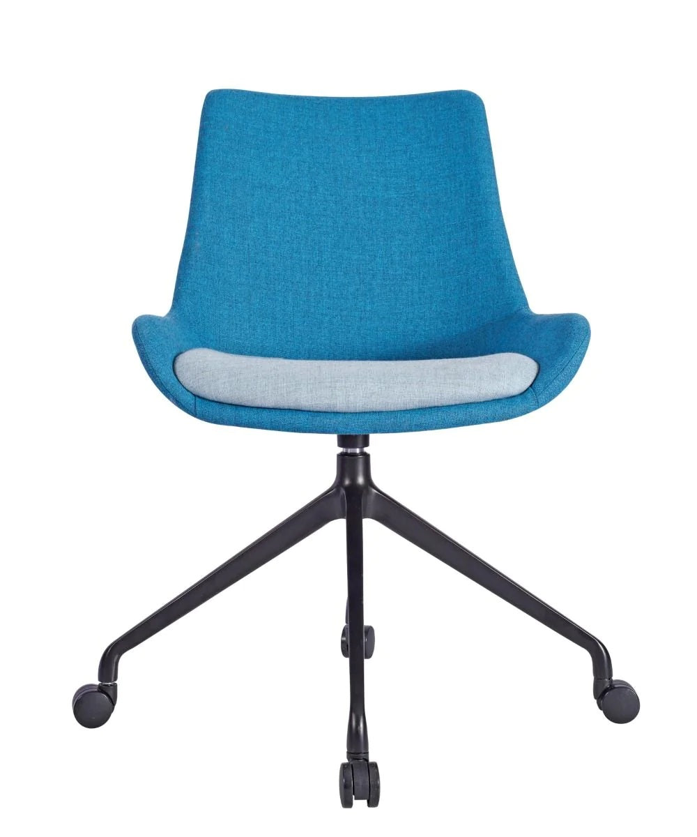 Brooklyn Manhattan Castor - Brooklyn Side Chair - Manhattan Base with Castors (Blk) - view 3