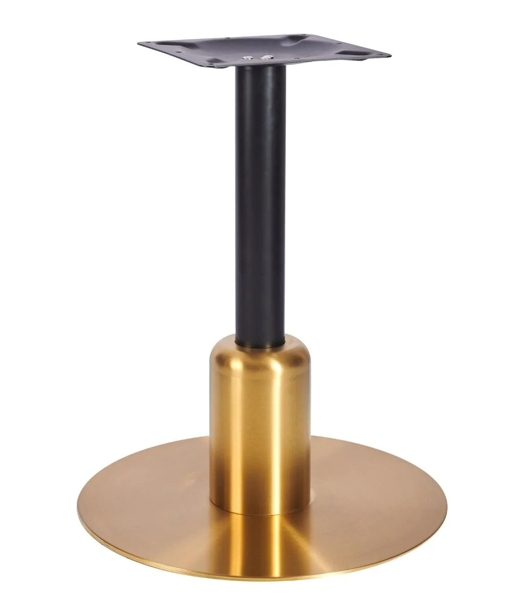 Titan Large All Brass Table Base *3 Sleeve Height Options Available - Titan Large Base (Brass) Dining (Blk) 250mm Sleeve - view 1