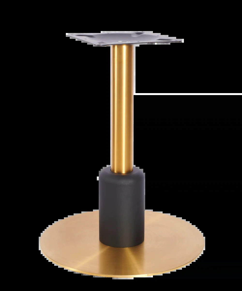 Titan Large All Brass Table Base *3 Sleeve Height Options Available - Titan Large Base (Brass) Dining 250mm Sleeve (Blk) - view 1