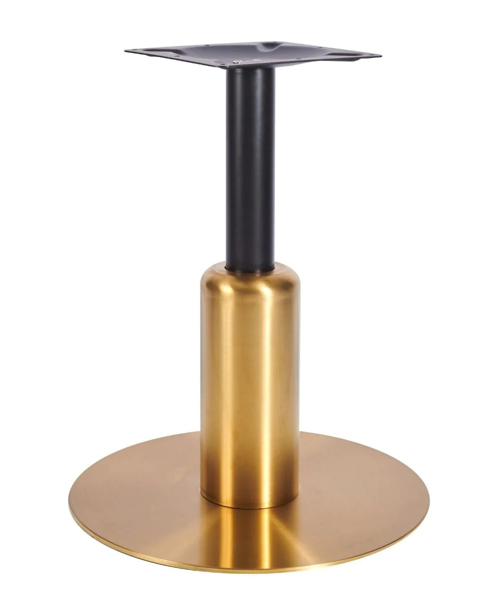 Titan Large All Brass Table Base *3 Sleeve Height Options Available - Titan Large Base (Brass) Dining (Blk) 365mm Sleeve - view 1