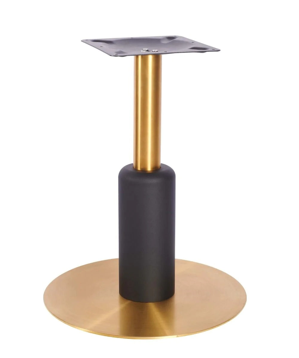 Titan Large All Brass Table Base *3 Sleeve Height Options Available - Titan Large Base (Brass) Dining 365mm Sleeve Blk - view 1