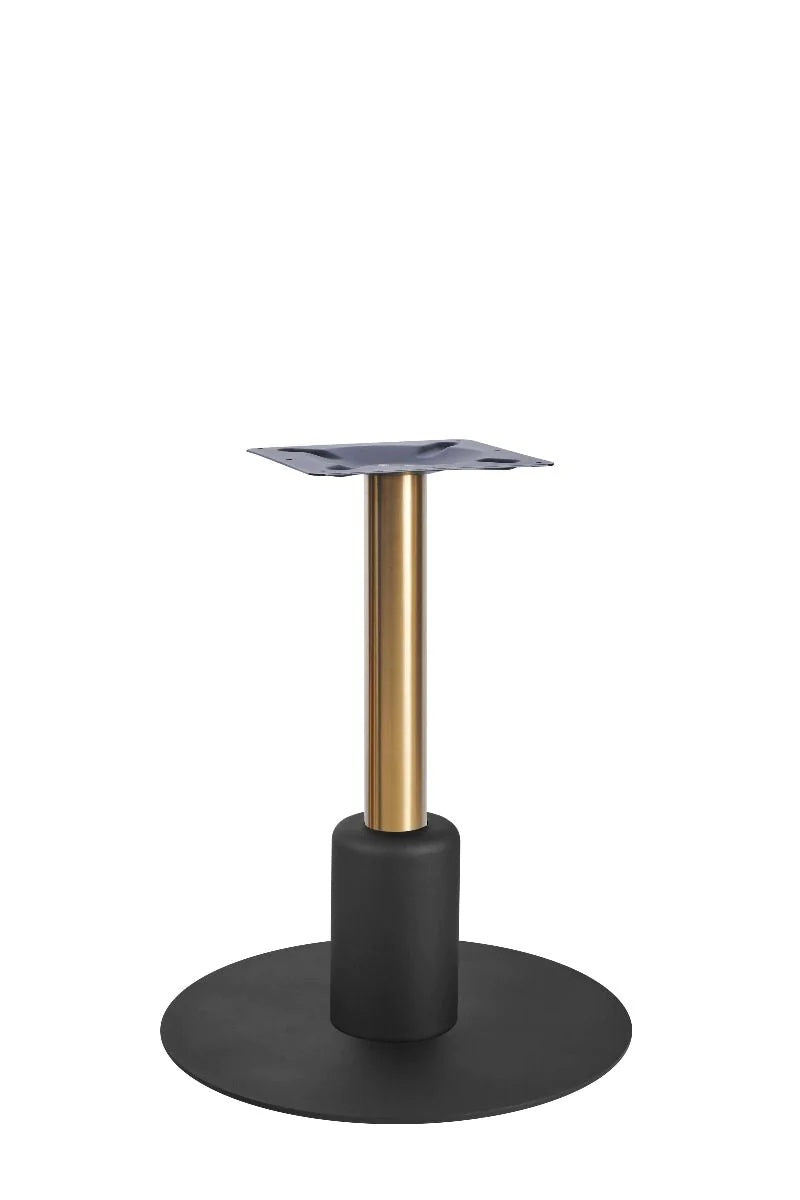 Titan Large All Black Table Base *3 Sleeve Height Options Available - Titan Large Base (Black) Dining (Brs) 250mm Sleeve (Blk) - view 1