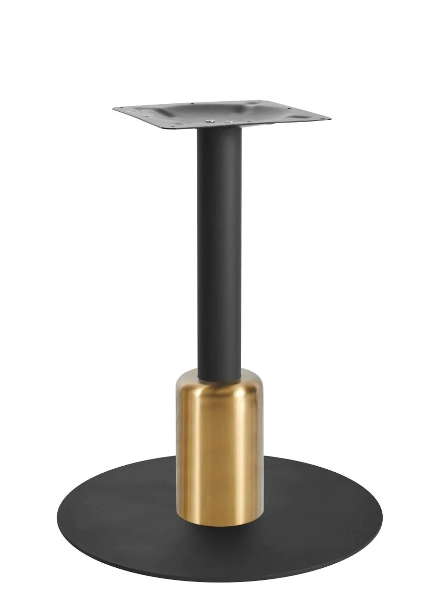 Titan Large All Black Table Base *3 Sleeve Height Options Available - Titan Large Base (Black) Dining (Blk) 250mm Sleeve (Brs) - view 1