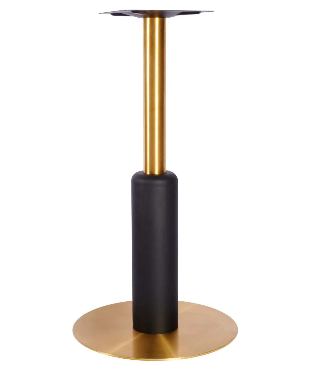 Titan Large All Brass Table Base *3 Sleeve Height Options Available - Titan Large Base (Brass) Poseur 540mm Sleeve Blk - view 1