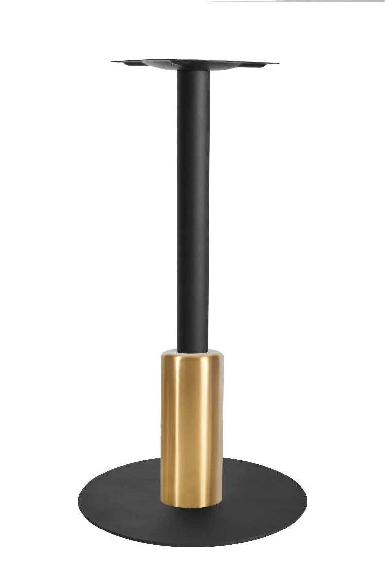 Titan Large All Black Table Base *3 Sleeve Height Options Available - Titan Large Base (Black) Poseur (Blk) 365mm Sleeve (Brs) - view 1