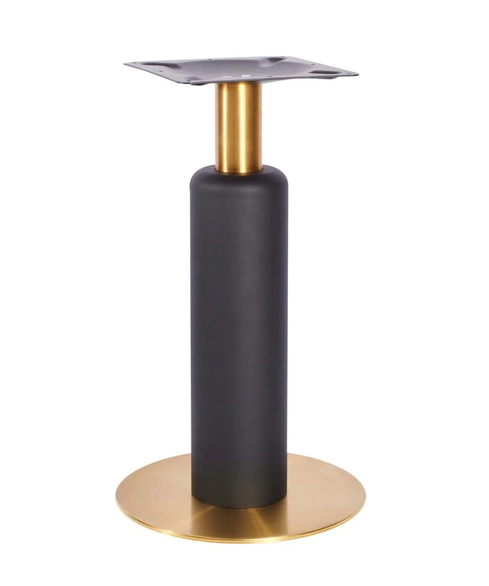 Titan Small All Brass Table Base *3 Sleeve Height Options Available - Titan Small Base (Brass) Dining 540mm Sleeve Blk - view 1