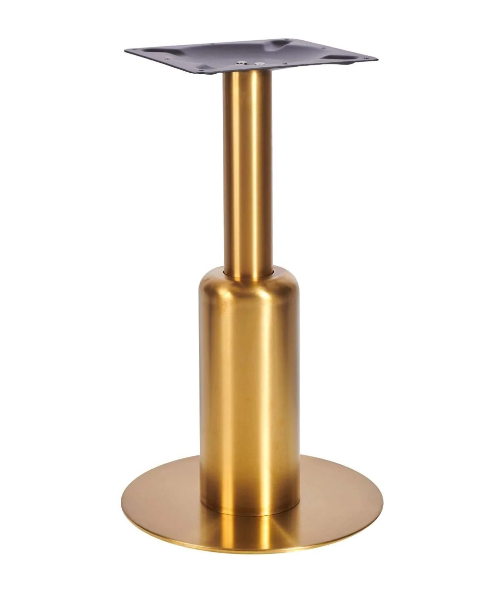 Titan Small All Brass Table Base *3 Sleeve Height Options Available - Titan Small Base (Brass) Dining 365mm Sleeve - view 1