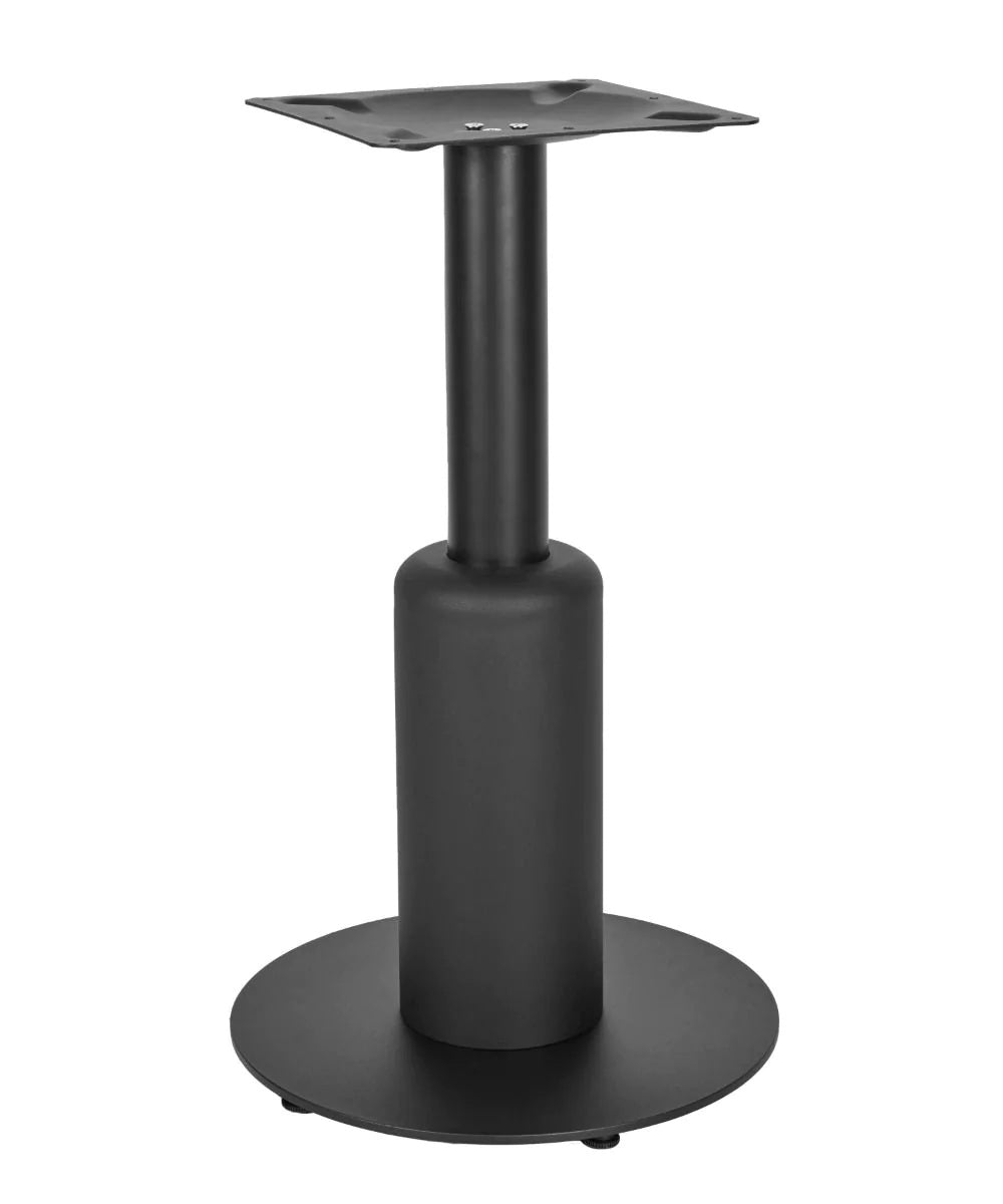 Titan Small All Black Table Base *3 Sleeve Height Options Available - Titan Small Base (Black) Dining (Blk) 365mm Sleeve (Blk) - view 1