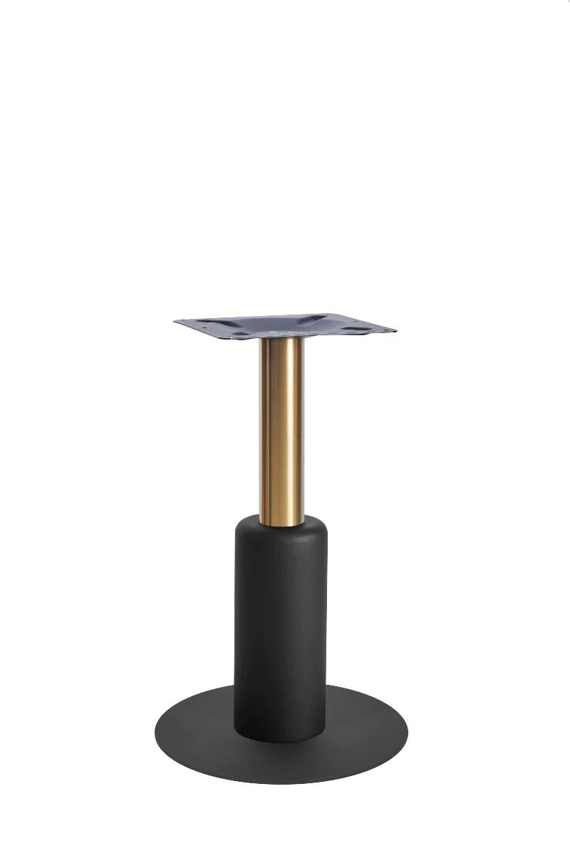 Titan Small All Black Table Base *3 Sleeve Height Options Available - Titan Small Base (Black) Dining (Brs) 365mm Sleeve (Blk) - view 1