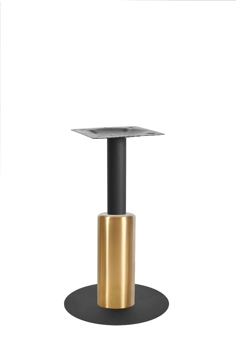 Titan Small All Black Table Base *3 Sleeve Height Options Available - Titan Small Base (Black) Dining (Blk) 365mm Sleeve (Brs) - view 1