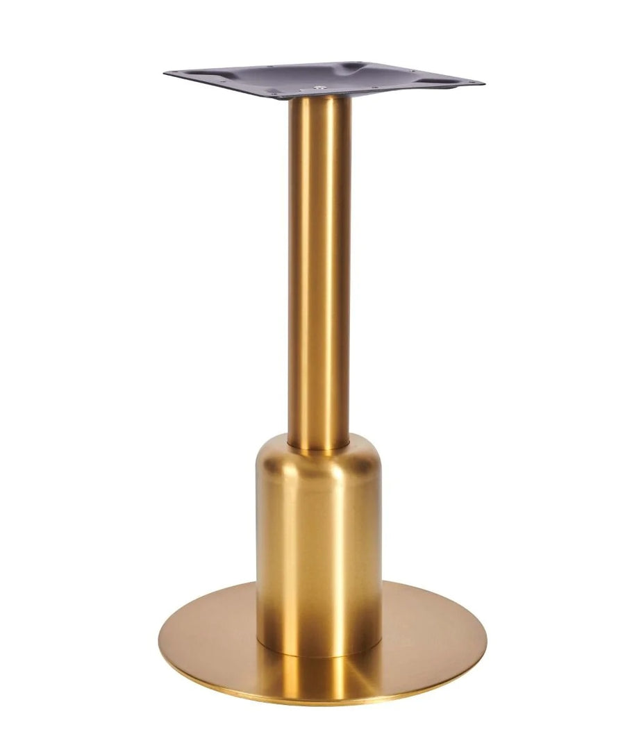 Titan Small All Brass Table Base *3 Sleeve Height Options Available - Titan Small Base (Brass) Dining 250mm Sleeve - view 1