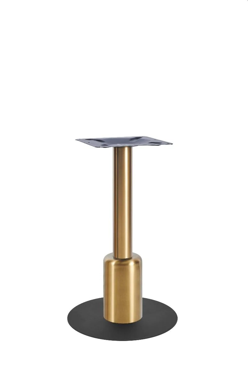 Titan Small All Black Table Base *3 Sleeve Height Options Available - Titan Small Base (Black) Dining (Brs) 250mm Sleeve (Brs) - view 1