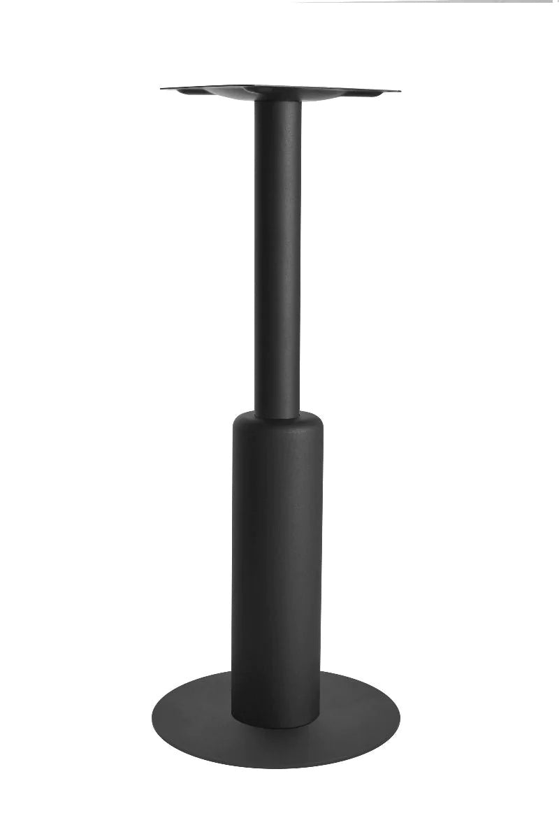 Titan Small All Black Table Base *3 Sleeve Height Options Available - Titan Small Base (Black) Poseur (Blk) 540mm Sleeve (Blk) - view 1