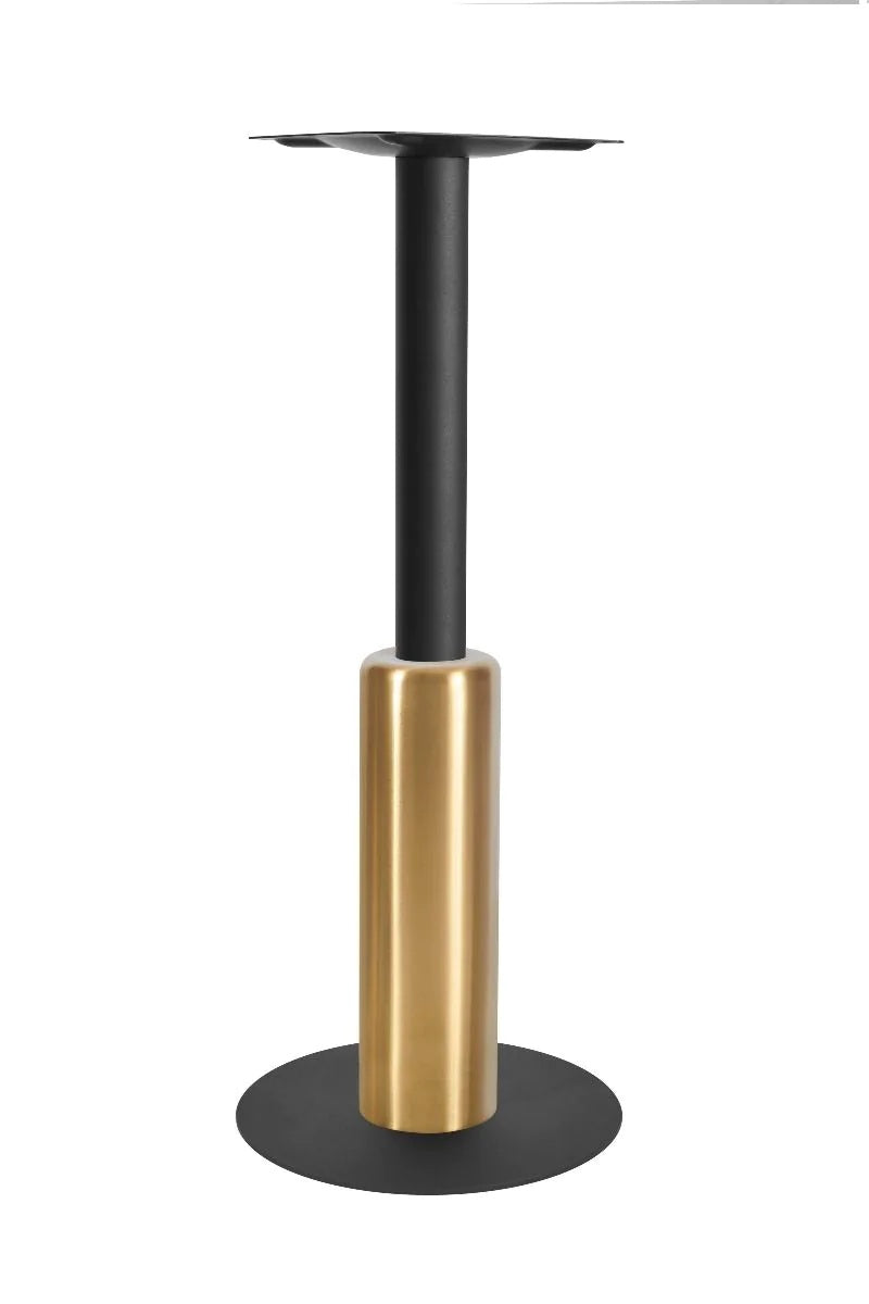 Titan Small All Black Table Base *3 Sleeve Height Options Available - Titan Small Base (Black) Poseur (Blk) 540mm Sleeve (Brs) - view 1