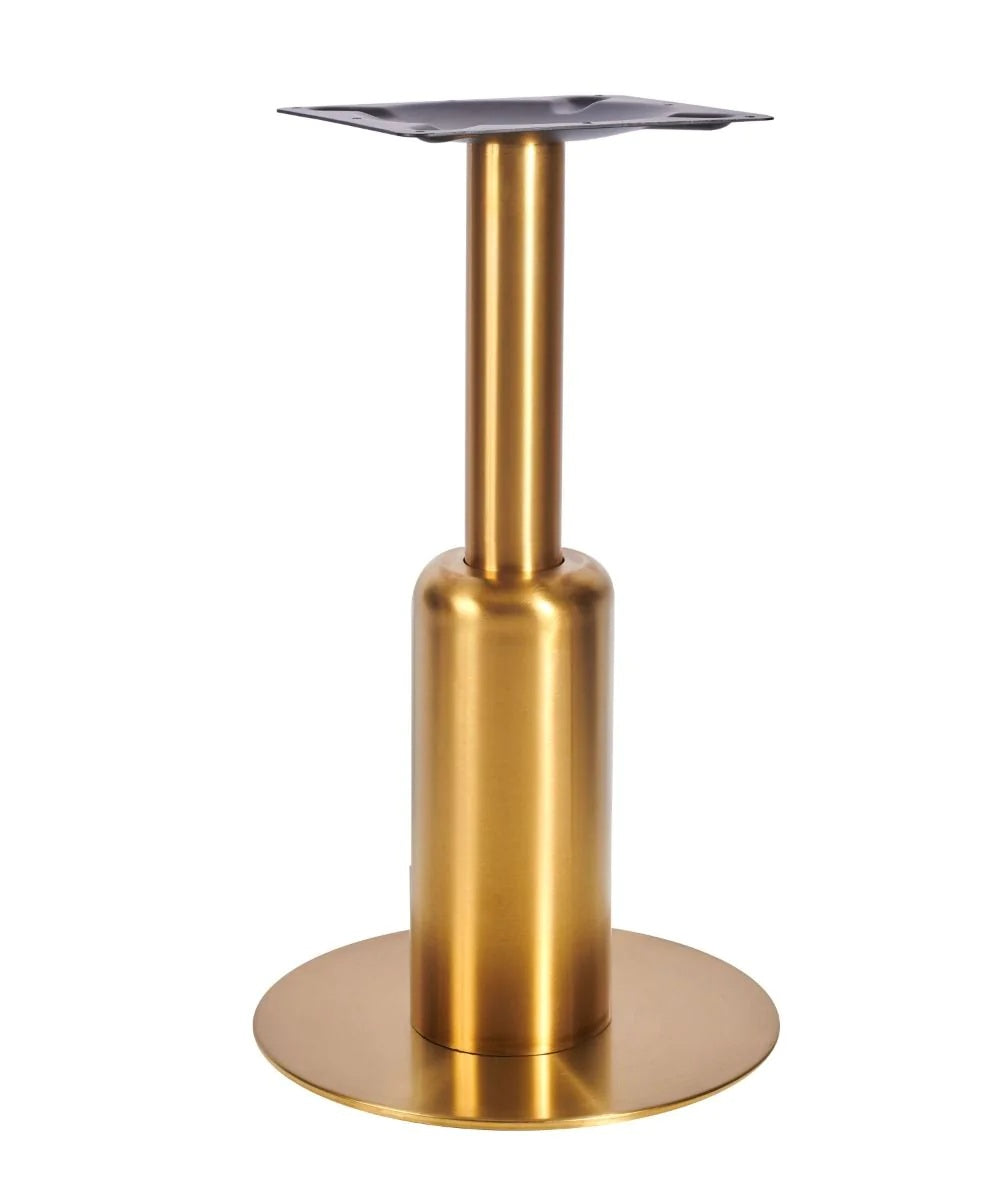 Titan Small All Brass Table Base *3 Sleeve Height Options Available - Titan Small Base (Brass) Poseur 365mm Sleeve - view 1