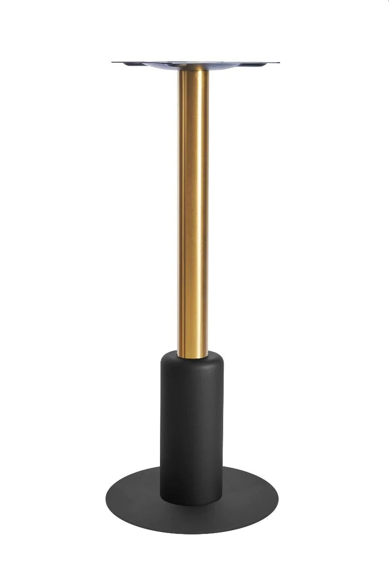 Titan Small All Black Table Base *3 Sleeve Height Options Available - Titan Small Base (Black) Poseur (Brs) 365mm Sleeve (Blk) - view 1