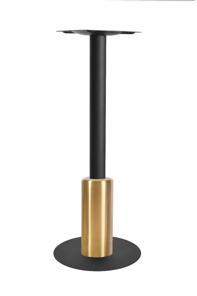 Titan Small All Black Table Base *3 Sleeve Height Options Available - Titan Small Base (Black) Poseur (Blk) 365mm Sleeve (Brs) - view 1