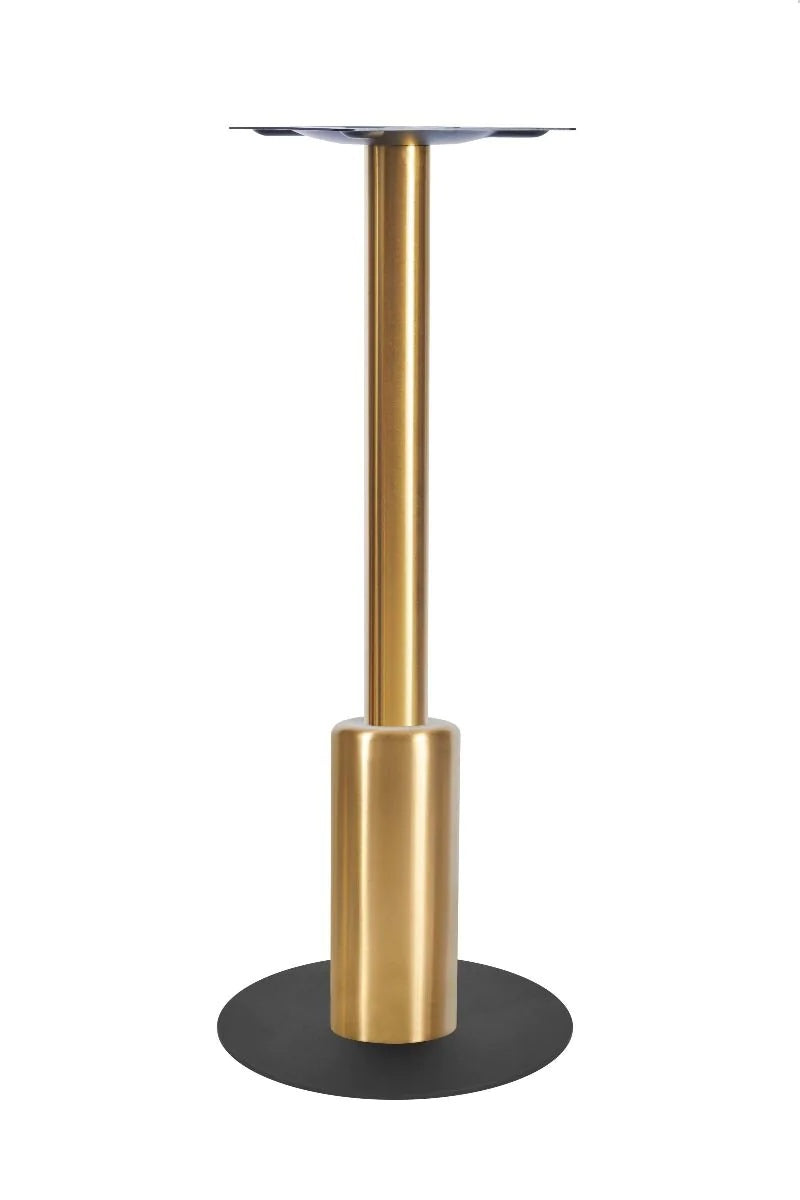 Titan Small All Black Table Base *3 Sleeve Height Options Available - Titan Small Base (Black) Poseur (Brs) 365mm Sleeve (Brs) - view 1